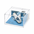 3D space tear off notepad with satellite paper sculpture

