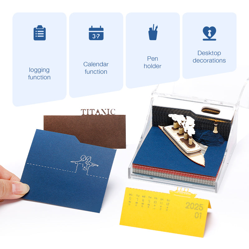 creative ship notepad ocean theme desk accessory
