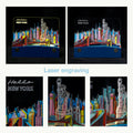 cityscape notepad creative desk decor gift

