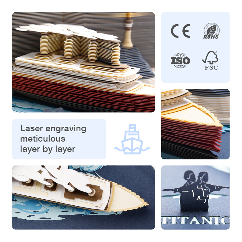 unique titanic desk decor gift paper sculpture