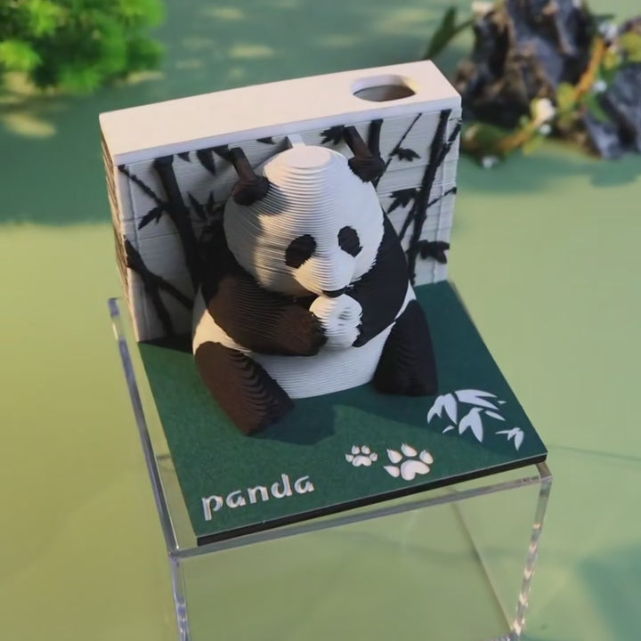 Paper sculpture desk gift before and after reveal