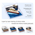 Titanic-themed sticky notes with packaging and product details.